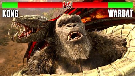 Godzilla Vs Kong But Health Bar Is Enabled | Kong Vs Warbat Battle Scene 4K - YouTube