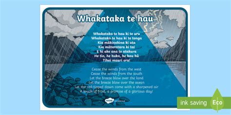 Whakataka Te Hau - Karakia A4 Display Poster