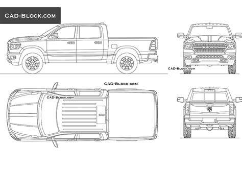 Dodge Ram 1500 Big Horn CAD block