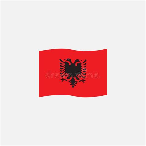 Albania Flag Colors Flat Icon Stock Vector - Illustration of single ...