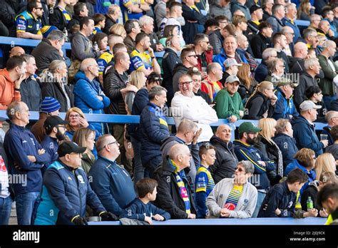 Warrington Wolves fans during the game Stock Photo - Alamy