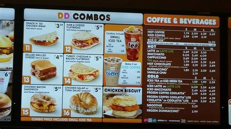 Dunkin' Donuts Menu Prices