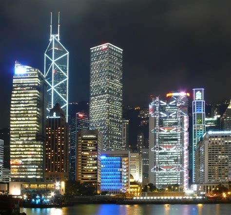 Hong Kong skyscrapers at night | The most famous skyscraper … | Flickr ...