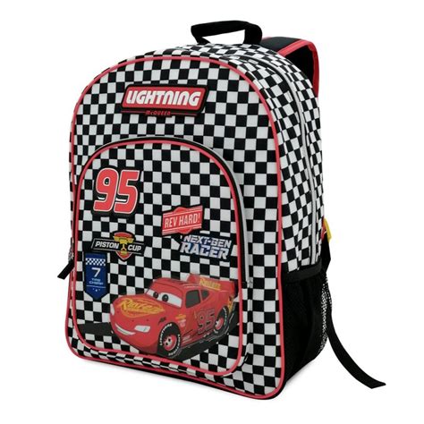 ShopDisney Lima Mochila Rayo McQueen con parches para niños 3 años