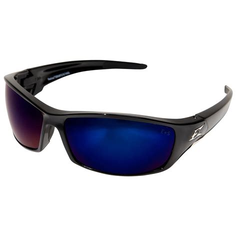 Edge TSRAP218 Reclus Safety Glasses - Black Frame - Blue Mirror Polarized Lens | FullSource.com