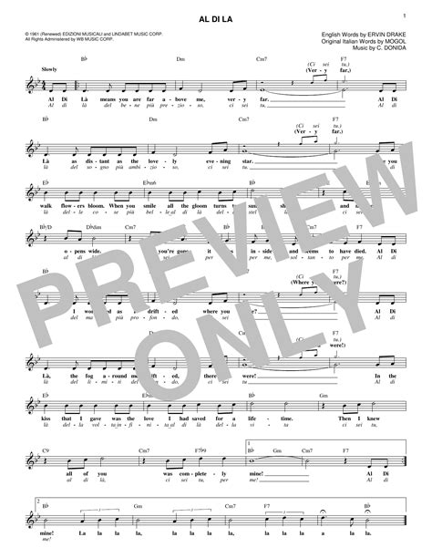 Al Di La | Sheet Music Direct