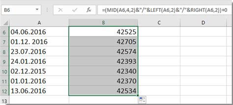 How to convert dD.MM.YYYY to date format (mM/DD/YYYY) in Excel?