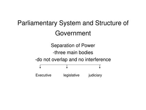 PPT - Parliamentary System and Structure of Government PowerPoint ...