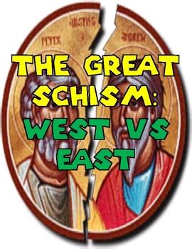 The Great Schism: West vs East by Heather's Online Classroom | TPT