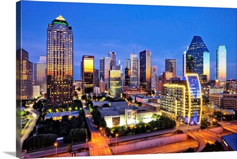 Downtown Dallas, TX skyline | Great Big Canvas