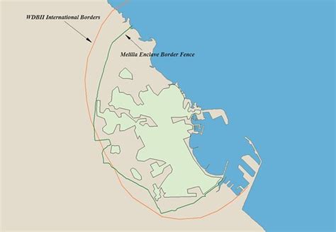 Enhanced Vector Shorelines: Melilla Border Fence Limits Study