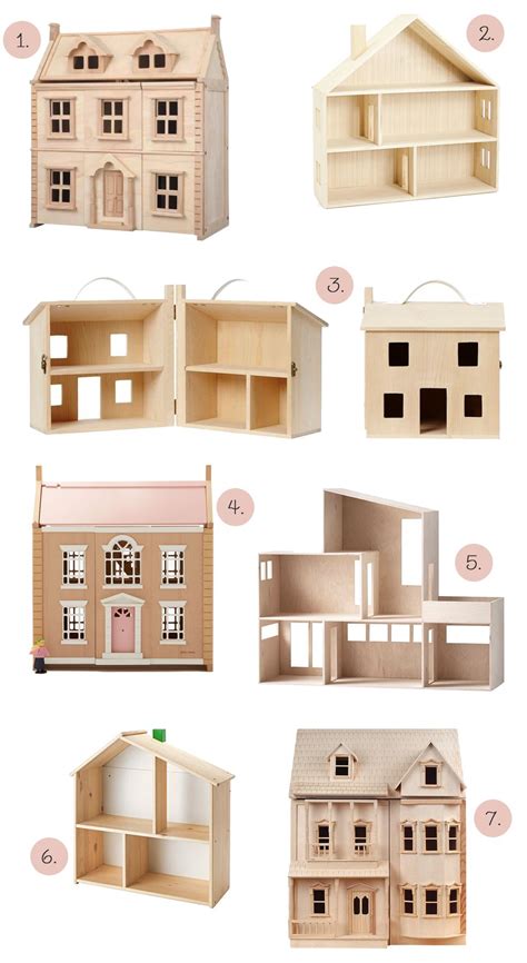 wooden doll houses with instructions to build them