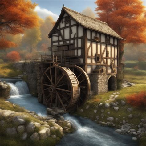 Feudal hydraulic water mill by Daraya01 on DeviantArt