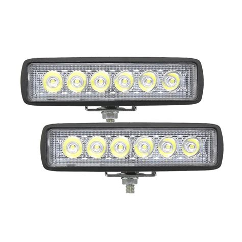 ANBLUB 6 inch LED Work Light Bar Spotlight 18W 12V Car Truck Trailer Offroad Lights 4x4 4WD SUV ...