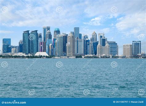 Beautiful Doha Sky Line Qatar Editorial Photography - Image of downtown ...