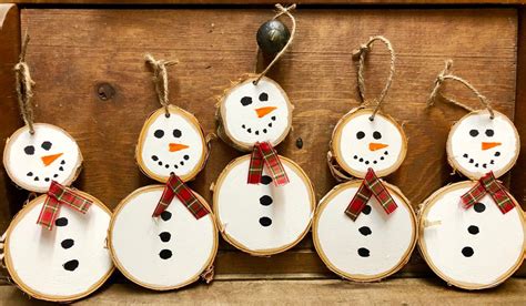 SALE Snowmen ornaments two per order birch snowmen | Etsy | Christmas ornament crafts, Christmas ...