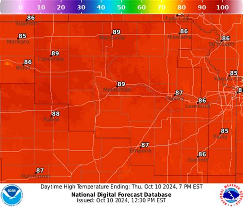 NOAA Graphical Forecast for Topeka, KS