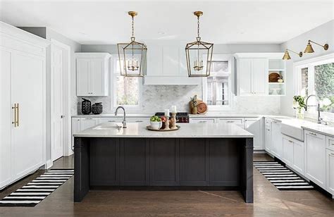 Black and White Kitchen with Quartz Countertop