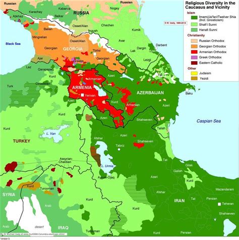 Religion in the Caucasus and surrounding area Guerra Total, Armenia Azerbaijan, Semitic ...