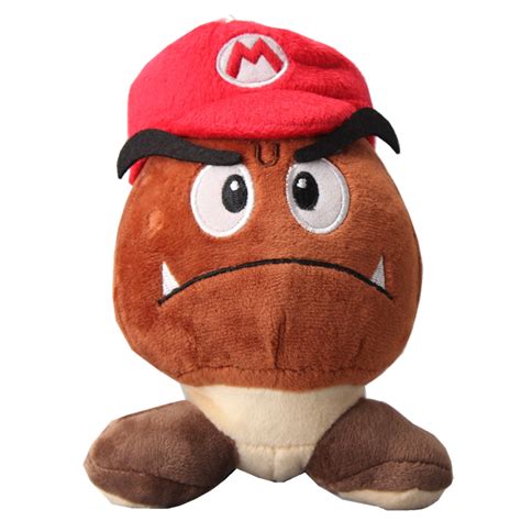 uiuoutoy Super Mario Bros. Goomba with MARIO HAT Stuffed Plush 6 ...