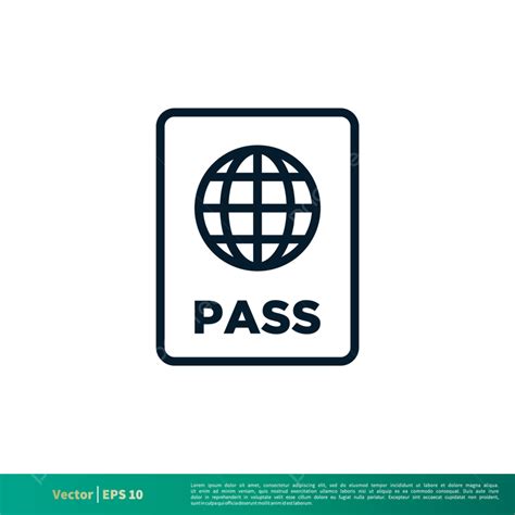 Passport Illustration Vector Hd PNG Images, Passport Icon Vector Logo Template Illustration ...