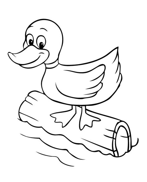 Cartoon Duck Coloring Pages - Inerletboo