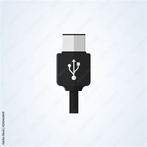 vector usb type-c and usb-c flat. universal cable adapter Stock Vector | Adobe Stock