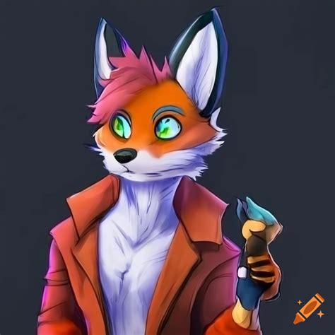 Furry fox character on Craiyon