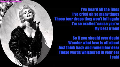 Madonna - True Blue (Lyrics On Screen) - YouTube