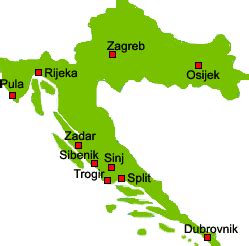 Croatian Cities, Towns and Places