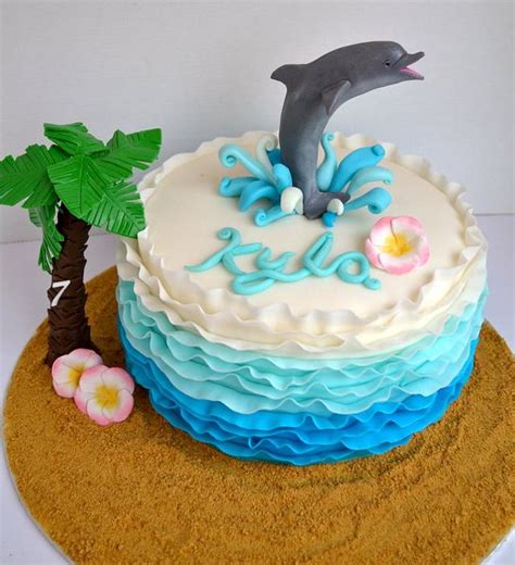 Dolphin Ombre Cake - Decorated Cake by Carol - CakesDecor