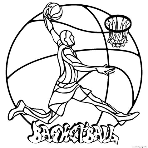 Mandala Easy Basketball Coloring page Printable