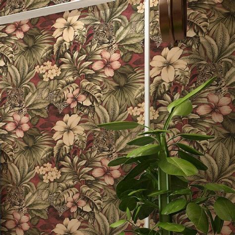 Jungle and Leopard Rainforest Floral Tropical Wallpaper | BVM Home