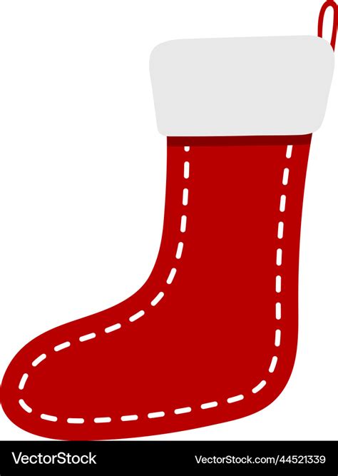 Christmas sock Royalty Free Vector Image - VectorStock