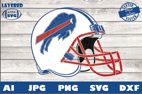 Buffalo Bills Football Helmet SVG Design for Cricut Silhouette | Etsy