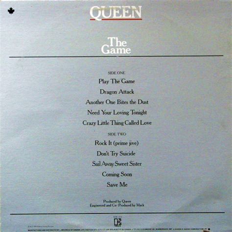 Queen ‎– The Game - 1980! – Vinyl Pursuit Inc