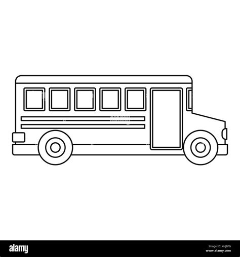 School bus icon, outline style Stock Vector Image & Art - Alamy