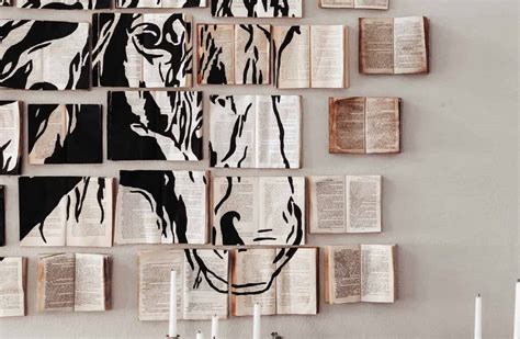 Vintage Book Wall Art Installation - A How To - Sunrise Valley Farm Co