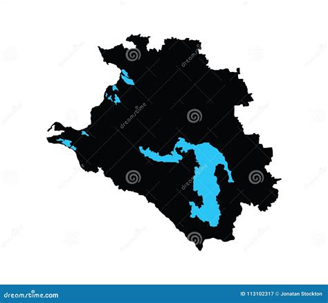 Krasnodar Krai Map. Krasnodarsky Krai Map. Stock Illustration ...