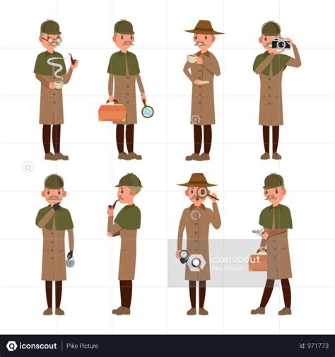 Premium Detective Vector Illustration download in PNG & Vector format