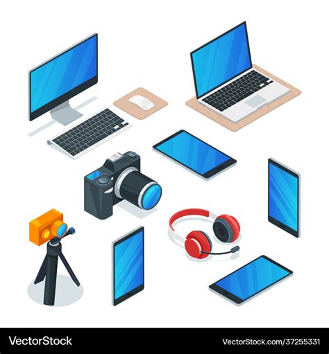 Modern gadgets multimedia technology Royalty Free Vector