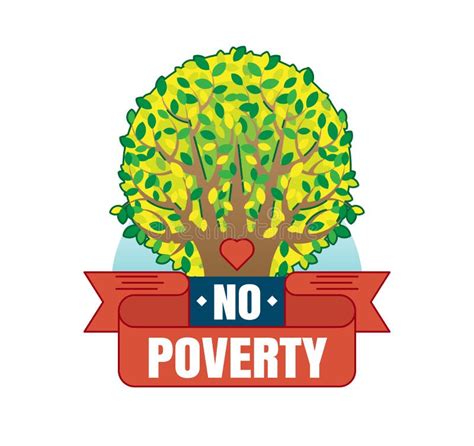 No Poverty Vector Logo Badge Stock Vector - Illustration of flat, heart ...