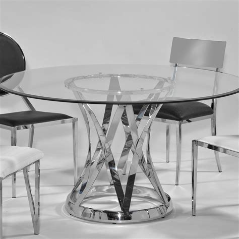 Chintaly Janet Clear Round Dining Table - CTY1952 | Glass round dining ...