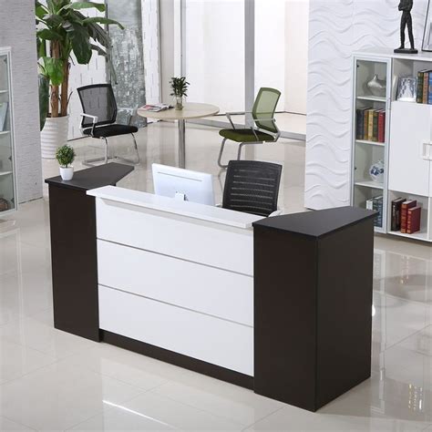 Customized wooden vintage reception desk office furniture office ...