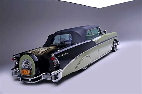 1956 Chevrolet Bel Air Top Up Passenger Side Rear Quarter View - Lowrider