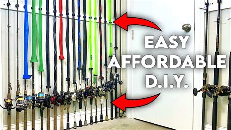 D.I.Y. Fishing Rod Storage Rack Wall Mount (CHEAP EASY BUILD) - Fishing