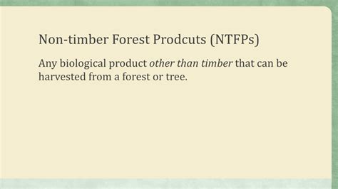 PPT - Non-Timber Forest Products PowerPoint Presentation, free download ...