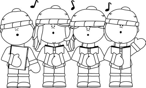 Carolers Clipart Black And White