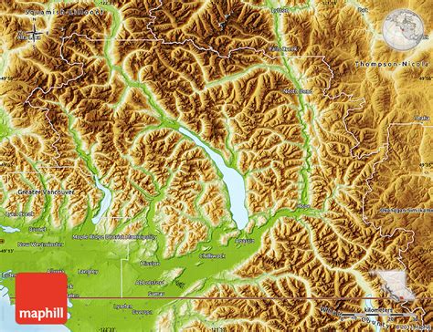 Physical Map of Fraser Valley