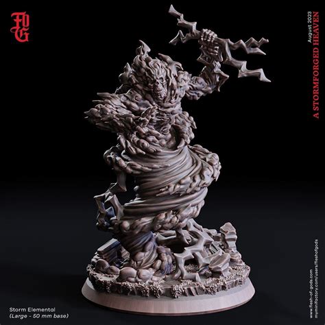 Storm Elemental Miniature | Whirling Wind Spirit for DnD Adventures | – Plague Miniatures